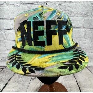 Neff The Radness Snapback 90's Paint Brush Adjustable Trucker Hat Imperial Rope